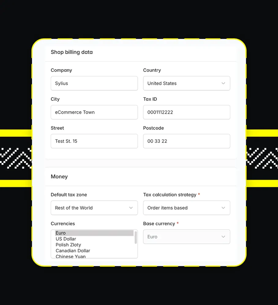 Ustawienia kanału w panelu administracyjnym Syliusa