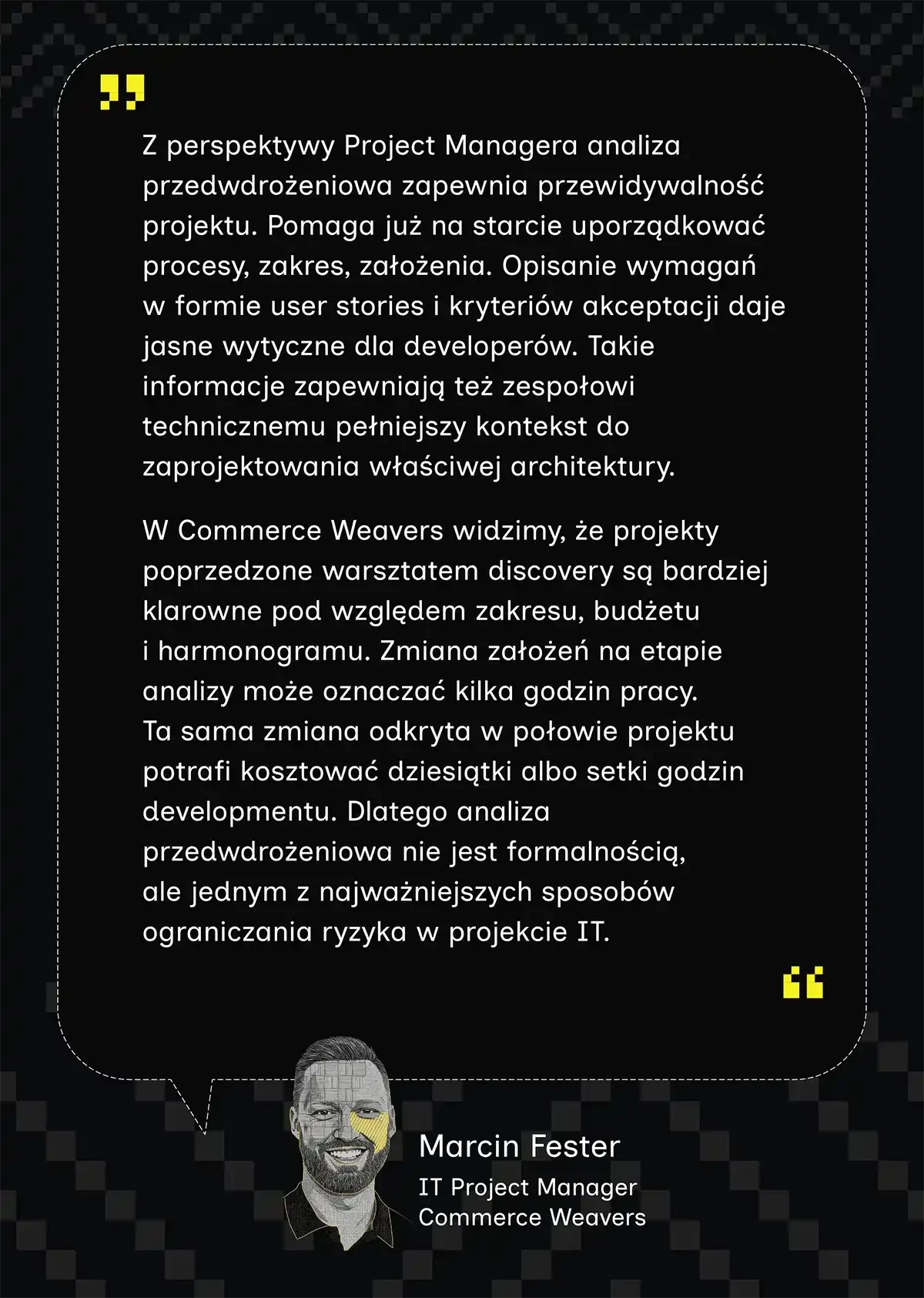 Dlaczego warsztat discovery jest ważny - wypowiedź eksperta