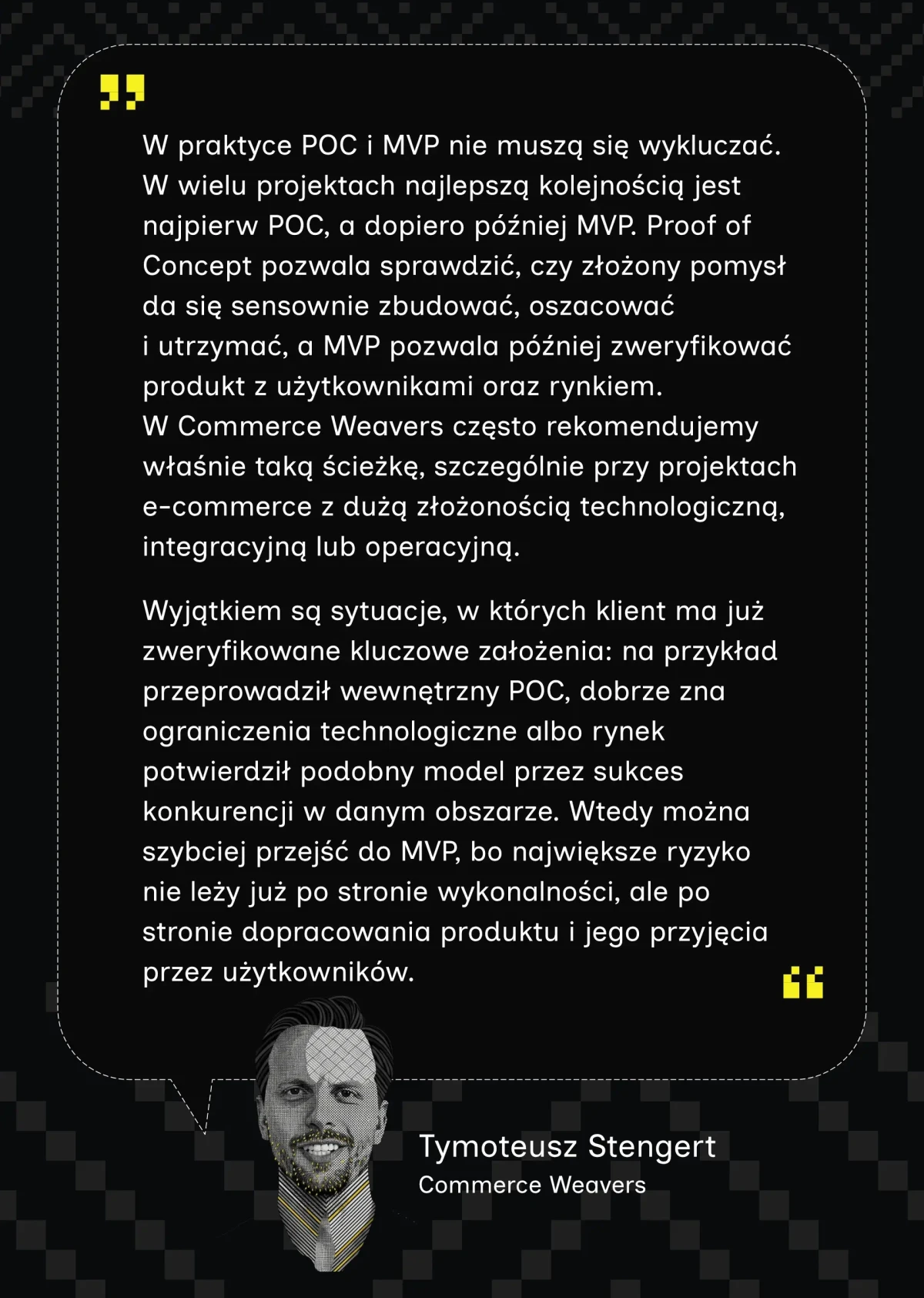 POC i MVP wypowiedź eksperta