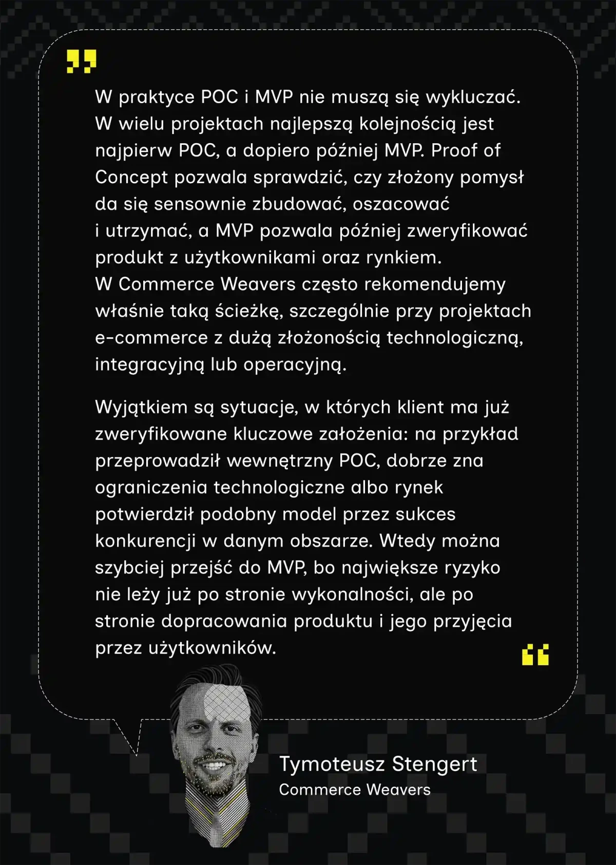 POC i MVP - wypowiedź eksperta