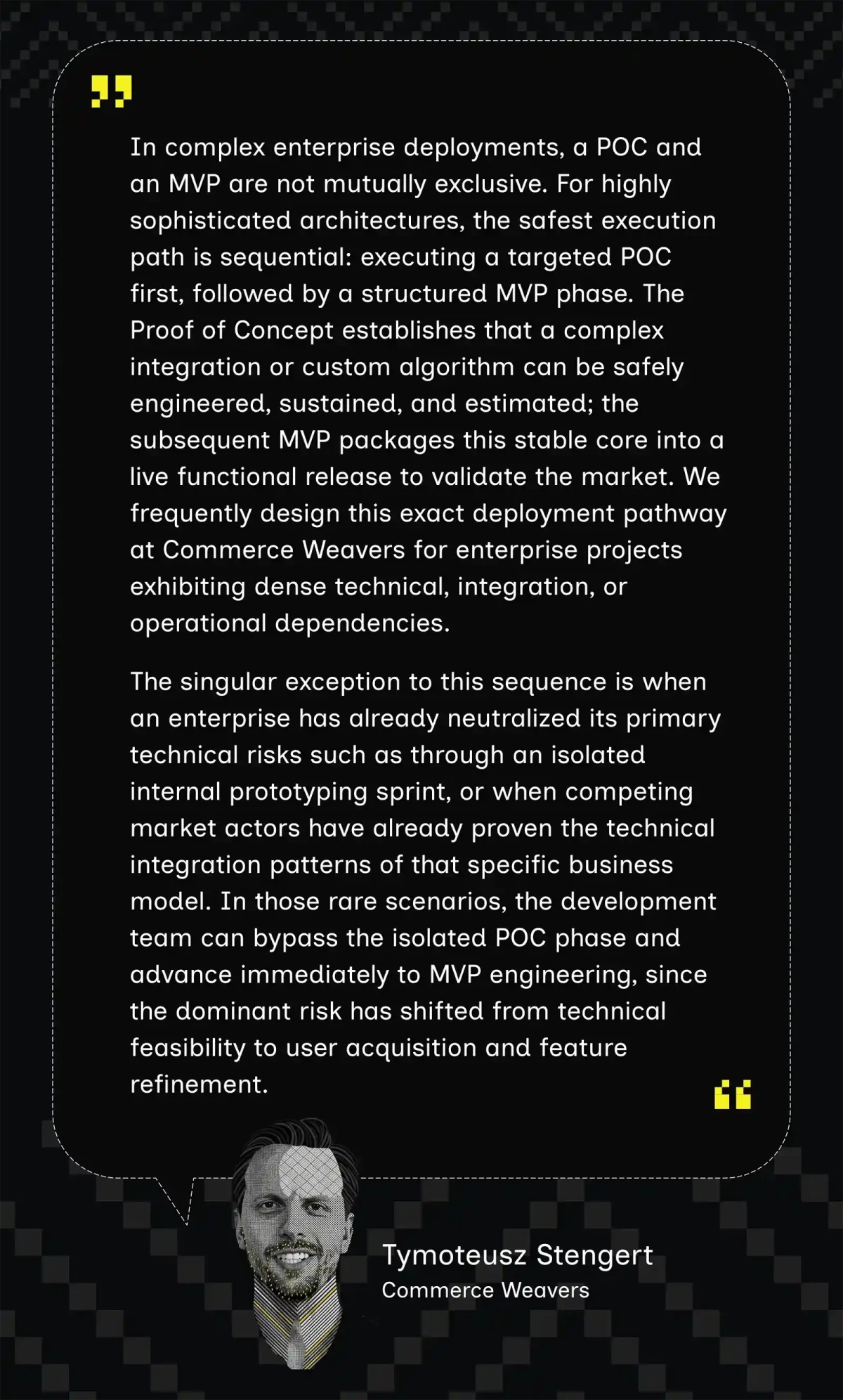 POC & MVP - expert quote