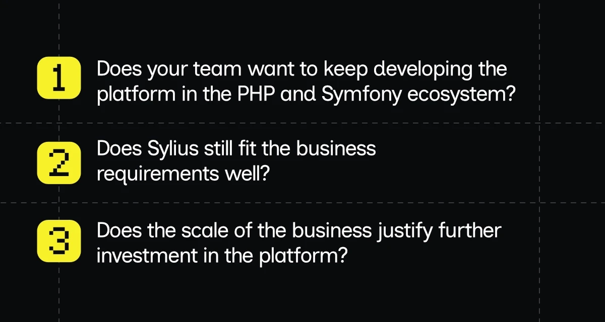 Sylius 2 upgrade desicion framework