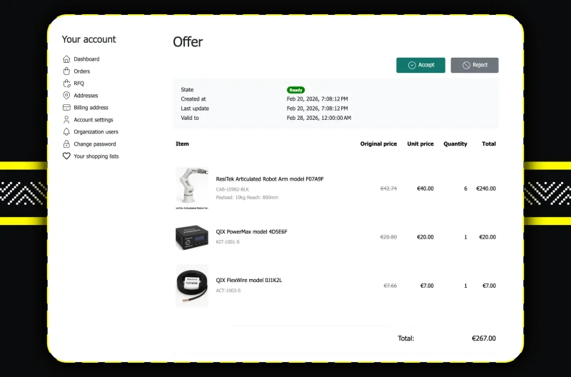 Screenshot 8 z Elesto - akceleratora wdrożeniowego B2B opartego o Sylius Plus