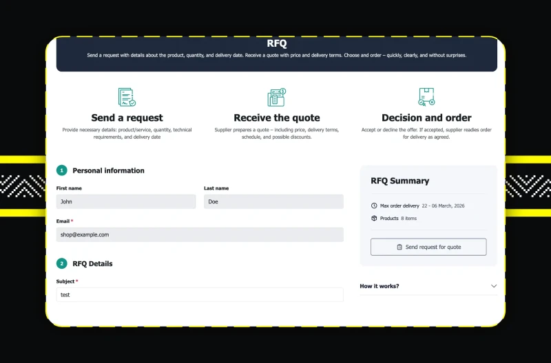 Screenshot 6 z Elesto - akceleratora wdrożeniowego B2B opartego o Sylius Plus