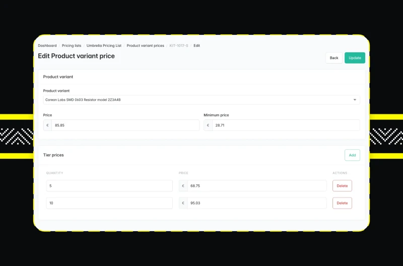 Screenshot 3 z Elesto - akceleratora wdrożeniowego B2B opartego o Sylius Plus