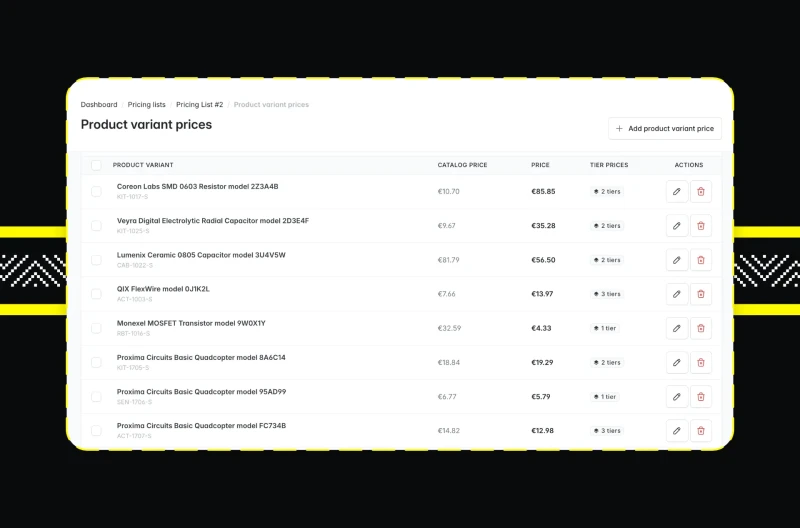 Screenshot 2 z Elesto - akceleratora wdrożeniowego B2B opartego o Sylius Plus