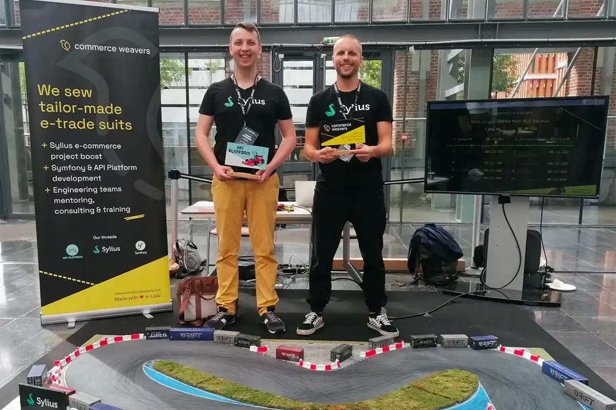 Commerce Weavers team members at the RC track